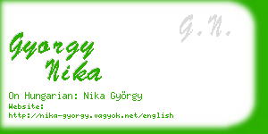 gyorgy nika business card